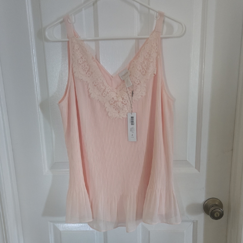 Chico's Soft Pink Lace Blouse